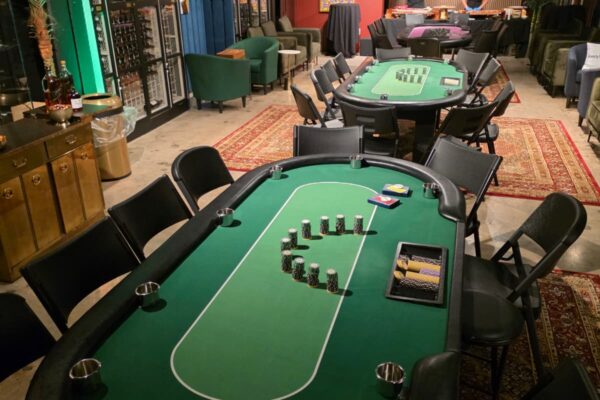 Private event poker table at The Cellar Beverly Hills